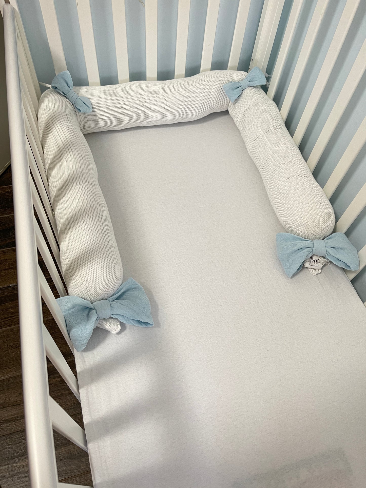 סדין למיטת תינוק - לבן
