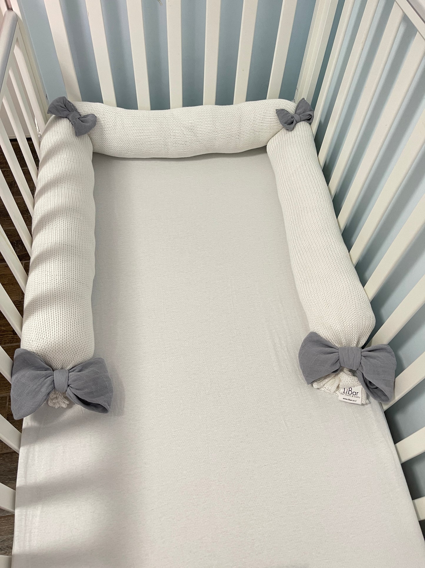 סדין למיטת תינוק - לבן